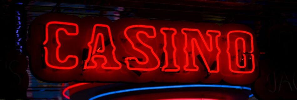 red Casino neon sign turned on